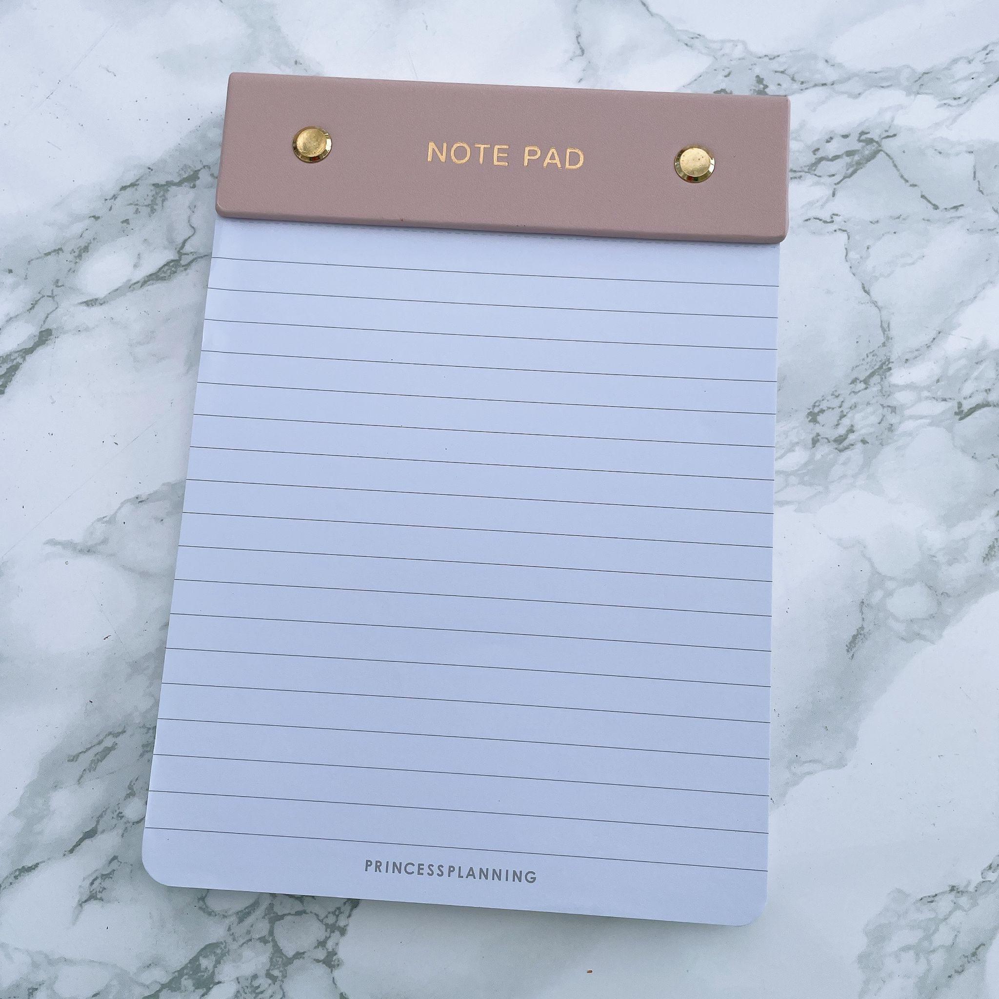 Baby Pink PU Leather Note Pad